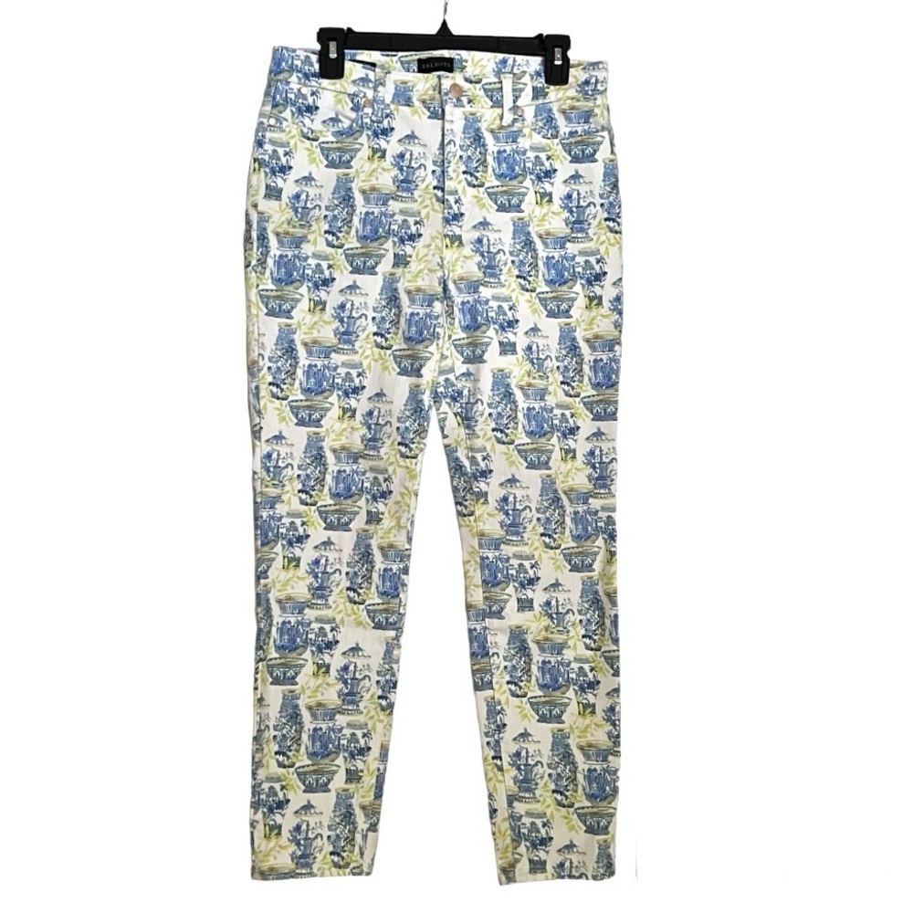 Talbots Slim Ankle Jeans - Watercolor Vases Size 6